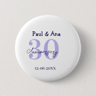 30. Jubiläum lila fett gedruckter Name einfach re Button