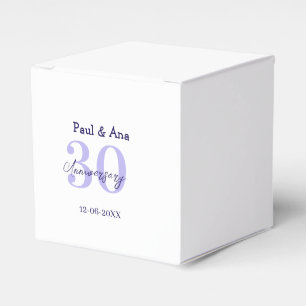30. Jubiläum lila fett gedruckter Name einfach re Geschenkschachtel