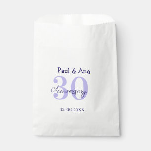 30. Jubiläum lila fett gedruckter Name einfach re Geschenktütchen