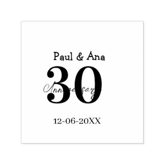 30. Jubiläum lila fett gedruckter Name einfach re Permastempel