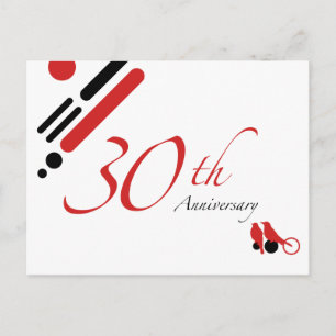 30. Jubiläum (mod Vögel) Postkarte