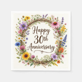 30. Jubiläum Papier Servietten, 30 Jahre Hochzeit  Serviette