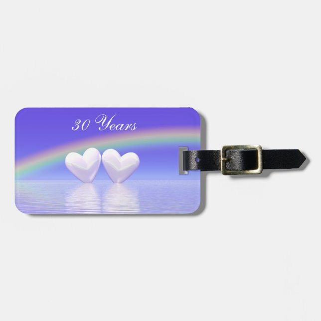 30. Jubiläum Pearl Hearts Gepäckanhänger (Vorderseite horizontal)