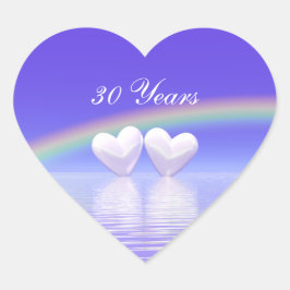 30. Jubiläum Pearl Hearts Herz-Aufkleber