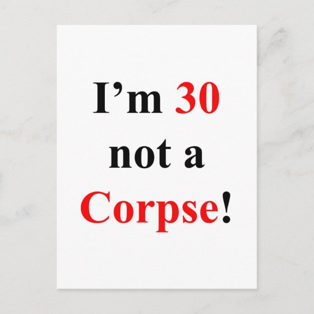 30 kein Korpse! Postkarte (Vorderseite)