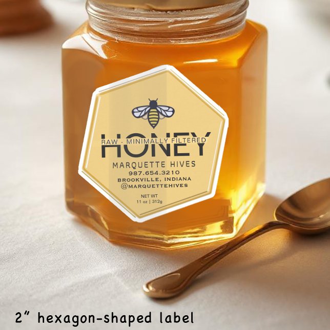 30 kundenspezifische Vinyl Hexagon Shaped Honey La Aufkleber (Von Creator hochgeladen)