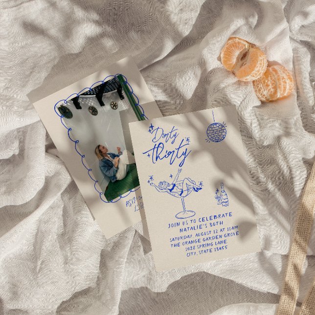 30. Küste Doddle Dirty 30 Foto Geburtstag Einladung (Von Creator hochgeladen)