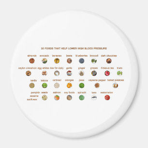 30 Lebensmittel mit niedrigerer Hypertonie Leichte Magnet