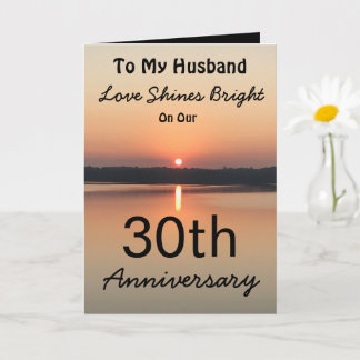 30. Liebe Shines Bright Husband Jubiläum Karte