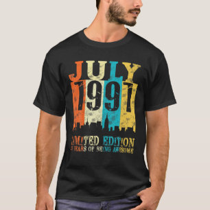 30 limitierte Ausgabe, Made in July 1991 30th Birt T-Shirt