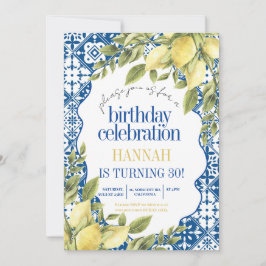 30. mediterrane italienische Lemon Geburtstag Einladung