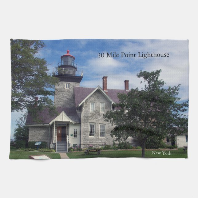 30 Mile Point Lighthouse Küchentuch (Horizontal)