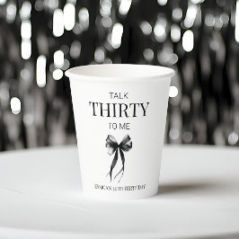 30 Minimalistisch Black Talk 30 zu Me Paper Cup Pappbecher