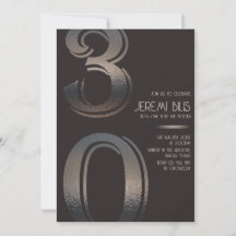 30. minimalistisches Einladungsschreiben