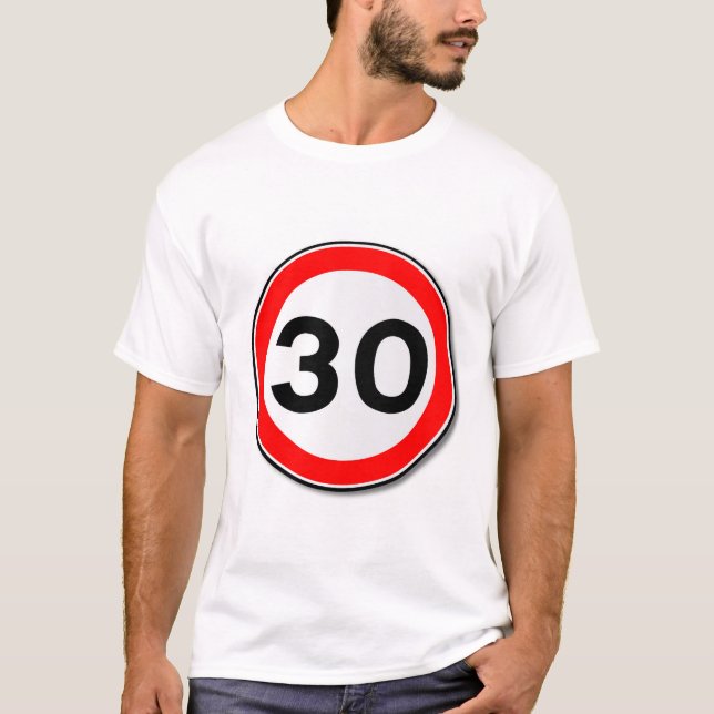 30 MPH-Verkehrsgrenzzeichen T-Shirt (Vorderseite)