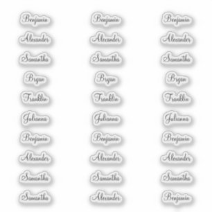 30 Namen weniger als 1 Zoll breit Aufkleber