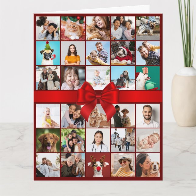 30. oder jedes Alter Foto Collage Big Birthday Car Karte (Vorderseite)