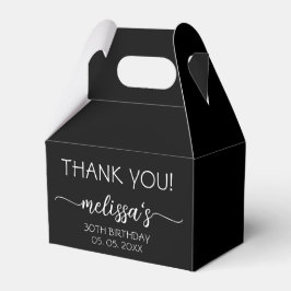 30. oder jedes Alter Geburtstag Black Calligraphy  Geschenkschachtel