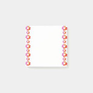30 Orangefarbene Blume Post-it Klebezettel