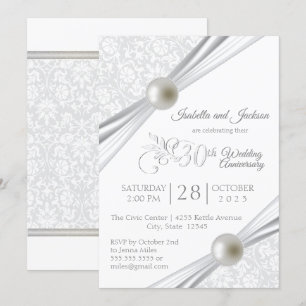 30. Pearl Anniversary Design Einladung