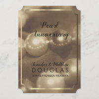 30. Pearl Wedding Jubiläum Nostalgia Einladungen ©