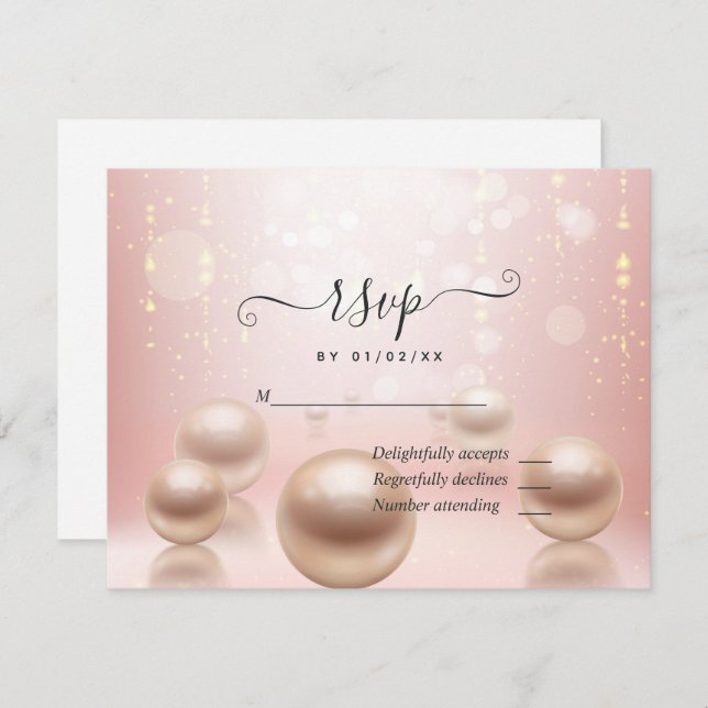 30. Pearl Wedding Jubiläum RSVP Karte (Vorne/Hinten)