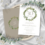 30. Pearl Wedding Jubiläum Waldlandschaft Einladung<br><div class="desc">Mit einer eleganten,  blumengeschmückten Gartenanlage im Wald lädt diese schicke botanische Einladung zum 30. Hochzeitstag zu einem personalisierten Erlebnis ein. Auf der Rückseite befindet sich eine passende Grüngarage,  in der Sie Ihr Jubiläum in elegantem weißem Text auf Perlenhintergrund gestalten können. Entwickelt von Thisisnotme©</div>