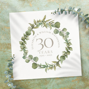 30. Pearl Wedding Jubiläum Waldlandschaft Serviette