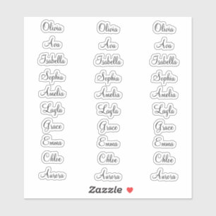 30 Personalisierte Kalligrafiezeichen Elegant Cust Aufkleber