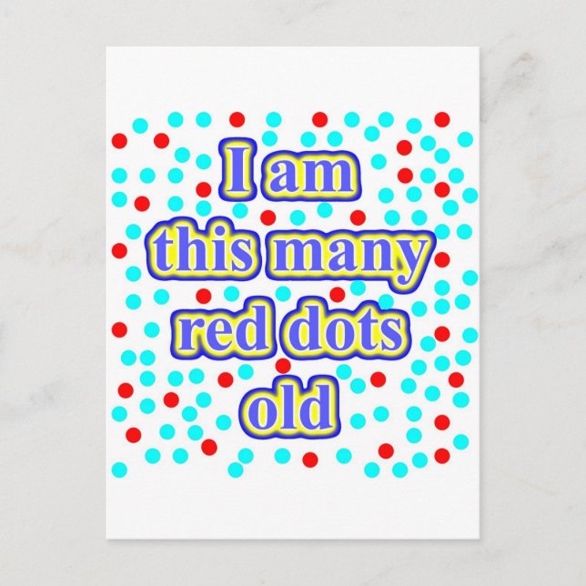 30 rote Punkte alt Postkarte (Vorderseite)