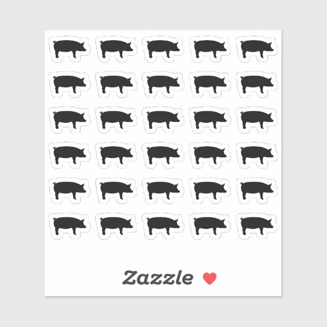 30 Schweinefleischwahl Aufkleber (Blatt)