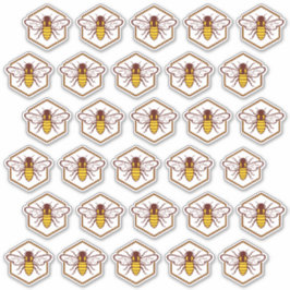 30 Sicherheitskleber für Wabenkrauben Aufkleber