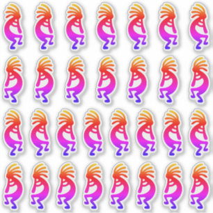 30 Southwest Rainbow Ombre Kokopelli Silhouetten Aufkleber