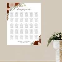 30 Tabelle Rustikale Fall Rose Hochzeitsdiagramm