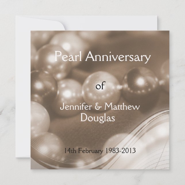 ©30 th Pearl Wedding Anniversary Celebaration Einladung (Vorderseite)