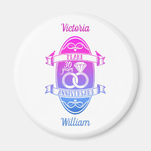 30 traditionelle Perle 30. Hochzeitstag Magnet