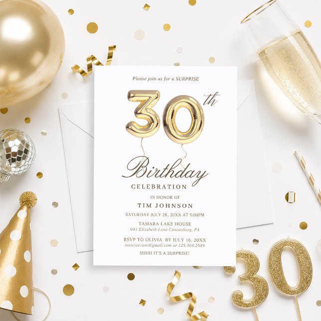30. Überraschung Geburtstagsparty Einladung (Von Creator hochgeladen)