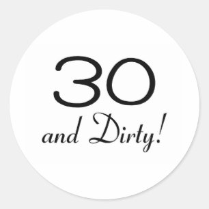 30 und 30 runder aufkleber