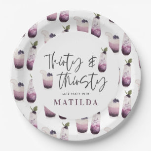 30. und durstig 30. Party Pappteller