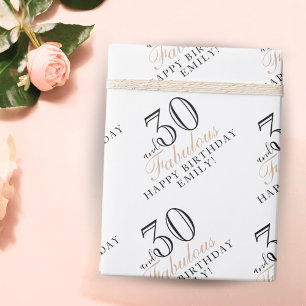 30 und fabelhafte Elegant Script 30. Geburtstag Geschenkpapier