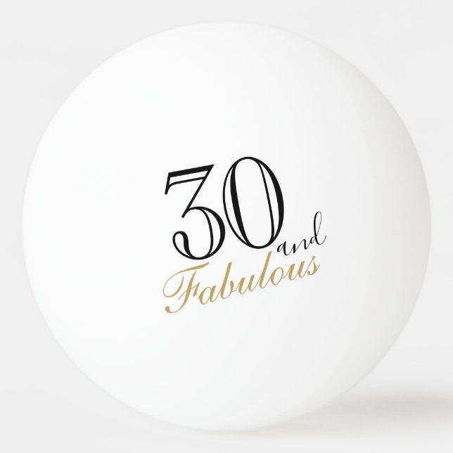 30 und fabelhafte Elegant Script 30. Geburtstag Pi Tischtennisball (Vorderseite)