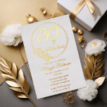30. und fabelhaftes 30. Geburtstags-Party gestempe Folieneinladung<br><div class="desc">Elegantes Typografie-Design "30 und Fabulous" 30. Geburtstag Party-Design mit einem Rose Kontur Rundrahmen.</div>