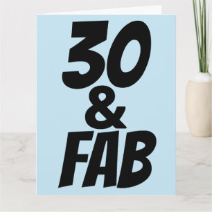 30 UND FABULOUS 30. GEBURTSTAG Grußkarte Karte