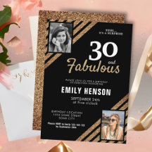 30 und fabulous Gold Glitzer 2 Foto 30. Geburtstag