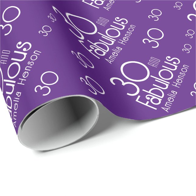 30 und Fabulous Modern 30. Geburtstag Geschenkpapier (Rolleneckpunkt)