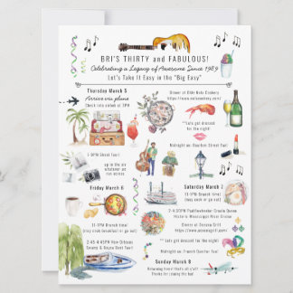 30 und Fabulous | New Orleans Geburtstagsreise I Einladung