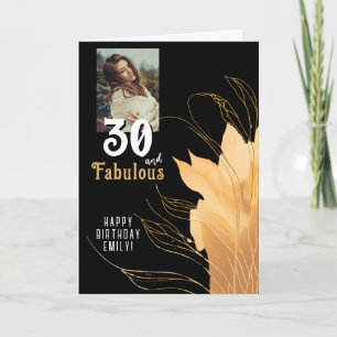 30 und Fantastisch Gold Folien 30. Geburtstag Foto Karte