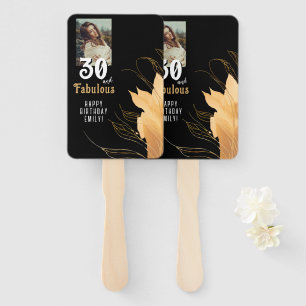 30 und Fantastisch Goldfolie 30. Geburtstagsfoto Fächer
