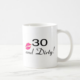 30 und schmutzige Lippen Kaffeetasse