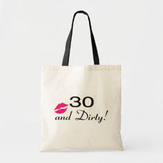 30 und schmutzige Lippen Tragetasche
